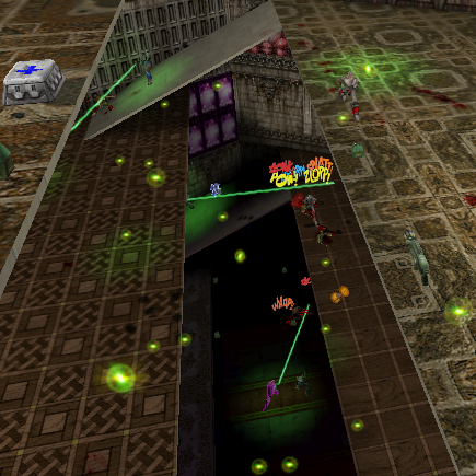 A view from the top down all six levels 
 of the central well of DM-EvilHex