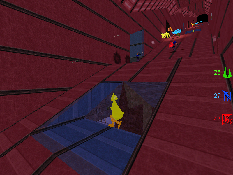 Big Bird patrols the ambush point
 from the ramp to the corridor