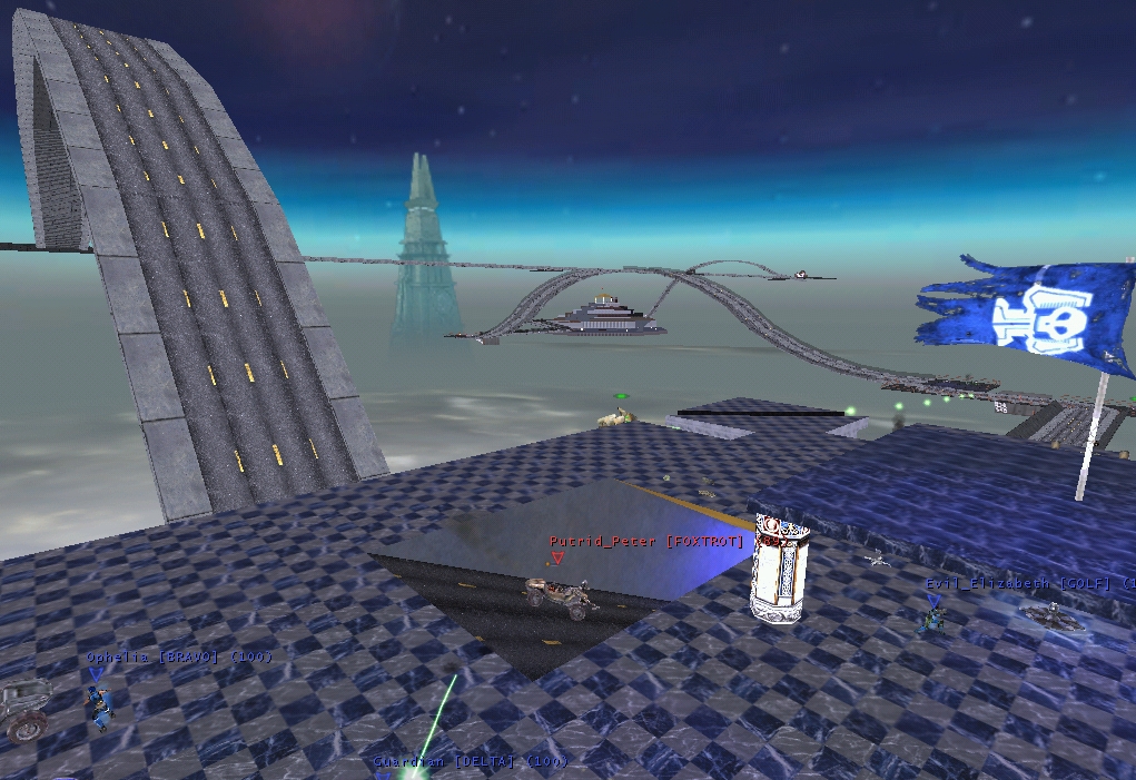 View from the Blue Base, 
  VCTF-EvilSkyCity